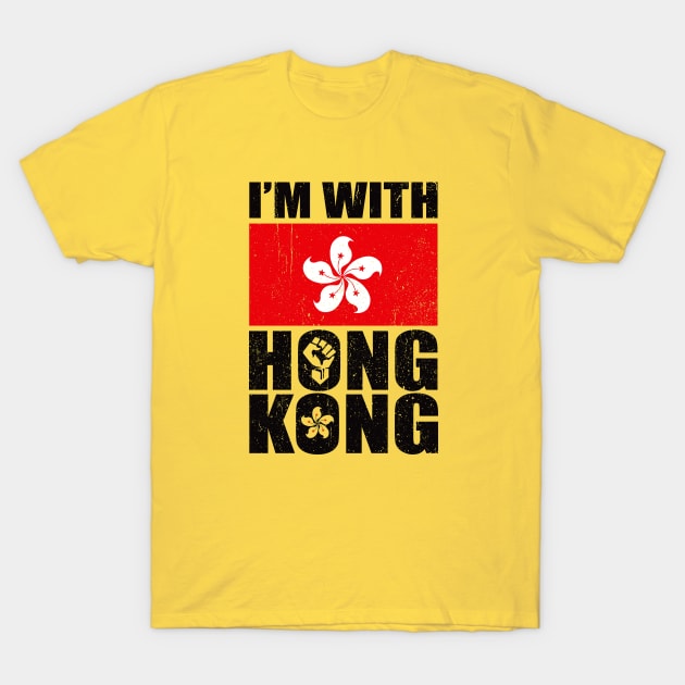 I'm With Hong Kong support the protesters fight for freedom T-Shirt by Alema Art